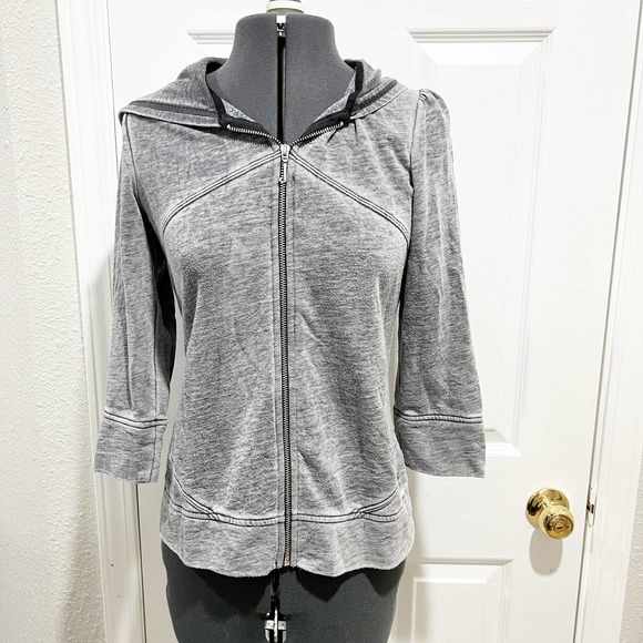 Vintage Juicy Couture Half Sleeve Gray Zip up Hoodie Medium - Picture 10 of 10
